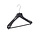 Mantelhanger - Kostuumhanger - Jassenhanger - Kinderen - HZ36 - 40 Stuks - Kunststof - Zwart - Gebogen Model - Schouderverbreding 4,8 cm - Broeklat - 36 cm - Kinderhanger - Kledinghanger - Kleerhanger - HZ-Serie