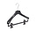 Mantelhanger - Kostuumhanger - Jassenhanger - Kinderen - HZ36 - 20 Stuks - Kunststof - Zwart - Gebogen Model - Schouderverbreding 4,8 cm - Anti-slip Knijpers - 36 cm - Kinderhanger - Kledinghanger - Kleerhanger - HZ-Serie