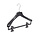 Mantelhanger - Kostuumhanger - Jassenhanger - Kinderen - HZ36 - 50 Stuks - Kunststof - Zwart - Gebogen Model - Schouderverbreding 4,8 cm - Anti-slip Knijpers - 36 cm - Kinderhanger - Kledinghanger - Kleerhanger - HZ-Serie