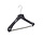 Mantelhanger - Kostuumhanger - Jassenhanger - Kinderen - HZ36 - 40 Stuks - Kunststof - Zwart - Gebogen Model - Schouderverbreding 4,8 cm - Broeklat met Schuim - 36 cm - Kinderhanger - Kledinghanger - Kleerhanger - HZ-Serie