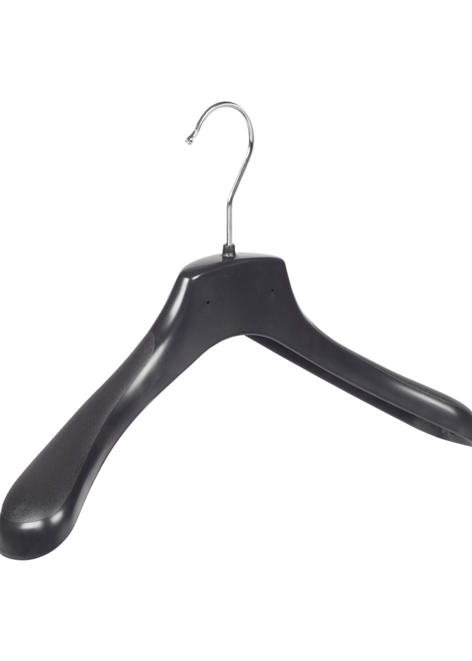 Mantelhanger - Kostuumhanger - Jassenhanger - Kinderen - HZ36 - 20 Stuks - Kunststof - Zwart - Gebogen Model - Schouderverbreding 4,8 cm - 36 cm - Kinderhanger - Kledinghanger - Kleerhanger - HZ-Serie