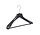 Mantelhanger - Kostuumhanger - Jassenhanger - Volwassenen - HZ38 - 10 Stuks - Kunststof - Zwart - Gebogen Model - Schouderverbreding 4,8 cm - Broeklat - 38 cm - Kledinghanger - Kleerhanger - HZ-Serie