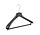 Mantelhanger - Kostuumhanger - Jassenhanger - Volwassenen - HZ40 - 20 Stuks - Kunststof - Zwart - Gebogen Model - Schouderverbreding 4,8 cm - Broeklat - 40 cm - Kledinghanger - Kleerhanger - HZ-Serie
