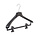 Mantelhanger - Kostuumhanger - Jassenhanger - Volwassenen - HZ40 - 50 Stuks - Kunststof - Zwart - Gebogen Model - Schouderverbreding 4,8 cm - Anti-slip Knijpers - 40 cm - Kledinghanger - Kleerhanger - HZ-Serie