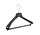 Mantelhanger - Kostuumhanger - Jassenhanger - Volwassenen - HZ40 - 50 Stuks - Kunststof - Zwart - Gebogen Model - Schouderverbreding 4,8 cm - Broeklat met Schuim - 40 cm - Kledinghanger - Kleerhanger - HZ-Serie