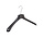 Mantelhanger - Kostuumhanger - Jassenhanger - Volwassenen - HZ40 - 20 Stuks - Kunststof - Zwart - Gebogen Model - Schouderverbreding 4,8 cm - 40 cm - Kledinghanger - Kleerhanger - HZ-Serie