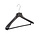 Mantelhanger - Kostuumhanger - Jassenhanger - Volwassenen - HZ42 - 20 Stuks - Kunststof - Zwart - Gebogen Model - Schouderverbreding 4,8 cm - Broeklat - 42 cm - Kledinghanger - Kleerhanger - HZ-Serie