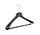 Mantelhanger - Kostuumhanger - Jassenhanger - Volwassenen - HZ42 - 20 Stuks - Kunststof - Zwart - Gebogen Model - Schouderverbreding 4,8 cm - Broeklat met Schuim - 42 cm - Kledinghanger - Kleerhanger - HZ-Serie