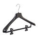 Mantelhanger - Kostuumhanger - Jassenhanger - Volwassenen - HZ45 - 30 Stuks - Kunststof - Zwart - Gebogen Model - Schouderverbreding 4,8 cm - Anti-slip Knijpers - 45 cm - Kledinghanger - Kleerhanger - HZ-Serie Mantelhanger - Kostuumhanger - Jassenhanger - Volwassenen - HZ45 - 30 Stuks - Kunststof - Zwart - Gebogen Model - Schouderverbreding 4,8 cm - Anti-slip Knijpers - 45 cm - Kledinghanger - Kleerhanger - HZ-Serie