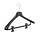 Mantelhanger - Kostuumhanger - Jassenhanger - Volwassenen - HZ45 - 40 Stuks - Kunststof - Zwart - Gebogen Model - Schouderverbreding 4,8 cm - Anti-slip Knijpers - 45 cm - Kledinghanger - Kleerhanger - HZ-Serie