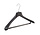 Mantelhanger - Kostuumhanger - Jassenhanger - Volwassenen - HZ45 - 40 Stuks - Kunststof - Zwart - Gebogen Model - Schouderverbreding 4,8 cm - Broeklat met Schuim - 45 cm - Kledinghanger - Kleerhanger - HZ-Serie
