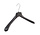 Mantelhanger - Kostuumhanger - Jassenhanger - Volwassenen - HZ45 - 10 Stuks - Kunststof - Zwart - Gebogen Model - Schouderverbreding 4,8 cm - 45 cm - Kledinghanger - Kleerhanger - HZ-Serie