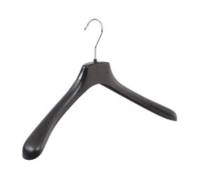 Mantelhanger - Kostuumhanger - Jassenhanger - Volwassenen - HZ45 - 50 Stuks - Kunststof - Zwart - Gebogen Model - Schouderverbreding 4,8 cm - 45 cm - Kledinghanger - Kleerhanger - HZ-Serie