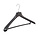 Mantelhanger - Kostuumhanger - Jassenhanger - Volwassenen - HZ48 - 30 Stuks - Kunststof - Zwart - Gebogen Model - Schouderverbreding 4,8 cm - Broeklat - 48 cm - Kledinghanger - Kleerhanger - HZ-Serie