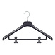 Mantelhanger - Kostuumhanger - Jassenhanger - Volwassenen - HZ48 - 10 Stuks - Kunststof - Zwart - Gebogen Model - Schouderverbreding 4,8 cm - Anti-slip Knijpers - 48 cm - Kledinghanger - Kleerhanger - HZ-Serie Mantelhanger - Kostuumhanger - Jassenhanger - Volwassenen - HZ48 - 10 Stuks - Kunststof - Zwart - Gebogen Model - Schouderverbreding 4,8 cm - Anti-slip Knijpers - 48 cm - Kledinghanger - Kleerhanger - HZ-Serie
