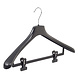 Mantelhanger - Kostuumhanger - Jassenhanger - Volwassenen - HZ48 - 30 Stuks - Kunststof - Zwart - Gebogen Model - Schouderverbreding 4,8 cm - Anti-slip Knijpers - 48 cm - Kledinghanger - Kleerhanger - HZ-Serie Mantelhanger - Kostuumhanger - Jassenhanger - Volwassenen - HZ48 - 30 Stuks - Kunststof - Zwart - Gebogen Model - Schouderverbreding 4,8 cm - Anti-slip Knijpers - 48 cm - Kledinghanger - Kleerhanger - HZ-Serie
