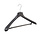 Mantelhanger - Kostuumhanger - Jassenhanger - Volwassenen - HZ48 - 30 Stuks - Kunststof - Zwart - Gebogen Model - Schouderverbreding 4,8 cm - Broeklat met Schuim - 48 cm - Kledinghanger - Kleerhanger - HZ-Serie