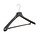 Mantelhanger - Kostuumhanger - Jassenhanger - Volwassenen - HZ48 - 40 Stuks - Kunststof - Zwart - Gebogen Model - Schouderverbreding 4,8 cm - Broeklat met Schuim - 48 cm - Kledinghanger - Kleerhanger - HZ-Serie