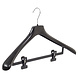 Mantelhanger - Kostuumhanger - Jassenhanger - Volwassenen - HZ50 - 10 Stuks - Kunststof - Zwart - Gebogen Model - Schouderverbreding 4,8 cm - Anti-slip Knijpers - 50 cm - Kledinghanger - Kleerhanger - HZ-Serie Mantelhanger - Kostuumhanger - Jassenhanger - Volwassenen - HZ50 - 10 Stuks - Kunststof - Zwart - Gebogen Model - Schouderverbreding 4,8 cm - Anti-slip Knijpers - 50 cm - Kledinghanger - Kleerhanger - HZ-Serie