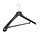 Mantelhanger - Kostuumhanger - Jassenhanger - Volwassenen - HZ50 - 30 Stuks - Kunststof - Zwart - Gebogen Model - Schouderverbreding 4,8 cm - Broeklat met Schuim - 50 cm - Kledinghanger - Kleerhanger - HZ-Serie