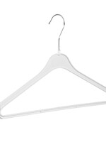 Kledinghanger - Volwassenen - K343 - 20 Stuks - Blousehanger - Shirthanger - Kunststof - Wit - Rokinkepingen - Broeklat - 43 cm - Kleerhanger - K343-Serie