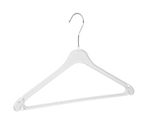 Kledinghanger - Volwassenen - K343 - 40 Stuks - Blousehanger - Shirthanger - Kunststof - Wit - Rokinkepingen - Broeklat - 43 cm - Kleerhanger - K343-Serie