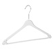 Kledinghanger - Volwassenen - K343 - 50 Stuks - Blousehanger - Shirthanger - Kunststof - Wit - Rokinkepingen - Broeklat - 43 cm - Kleerhanger - K343-Serie Kledinghanger - Volwassenen - K343 - 50 Stuks - Blousehanger - Shirthanger - Kunststof - Wit - Rokinkepingen - Broeklat - 43 cm - Kleerhanger - K343-Serie