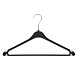 Kledinghanger - Volwassenen - K343R - 50 Stuks - Blousehanger - Shirthanger - Kunststof - Zwart - Rokinkepingen - Anti-Slip Broeklat - 43 cm - Kleerhanger - K343-Serie Kledinghanger - Volwassenen - K343R - 50 Stuks - Blousehanger - Shirthanger - Kunststof - Zwart - Rokinkepingen - Anti-Slip Broeklat - 43 cm - Kleerhanger - K343-Serie