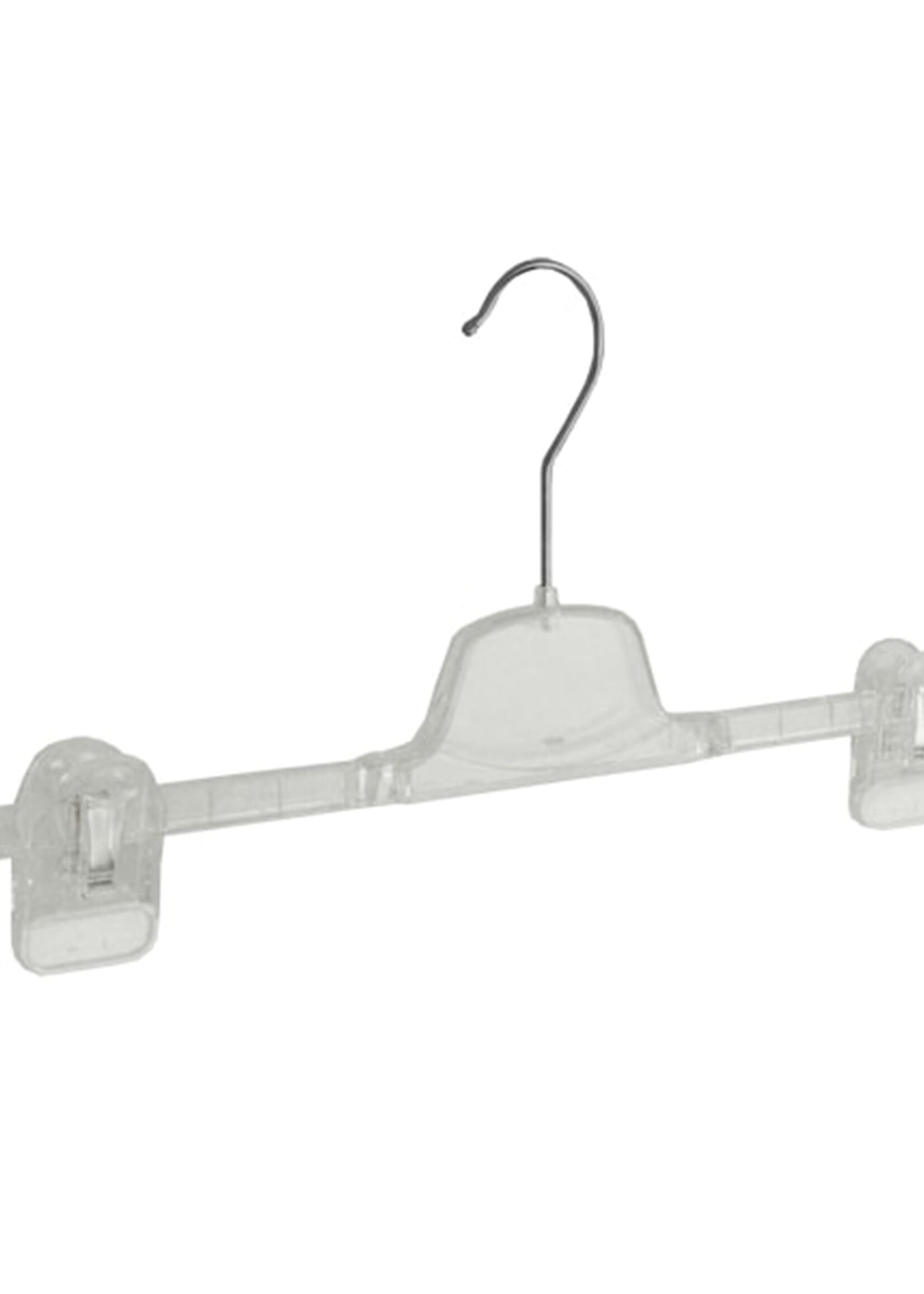 Knijperhanger - Volwassenen - KL1/40 - 20 Stuks - Kunststof - Transparant - Verschuifbare Anti-slip knijpers - 40 cm - Rokhanger - Broekhanger - Pantalonhanger - KL1-Serie