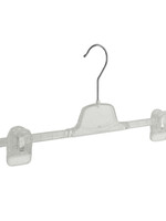Knijperhanger - Volwassenen - KL1/40 - 30 Stuks - Kunststof - Transparant - Verschuifbare Anti-slip knijpers - 40 cm - Rokhanger - Broekhanger - Pantalonhanger - KL1-Serie