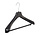 Mantelhanger - Kostuumhanger - Jassenhanger - Volwassenen - LS39 - 10 Stuks - Kunststof - Zwart - Gebogen Model - Schouderverbreding 5 cm - Broeklat - 39 cm - Kledinghanger - Kleerhanger - LS-Serie