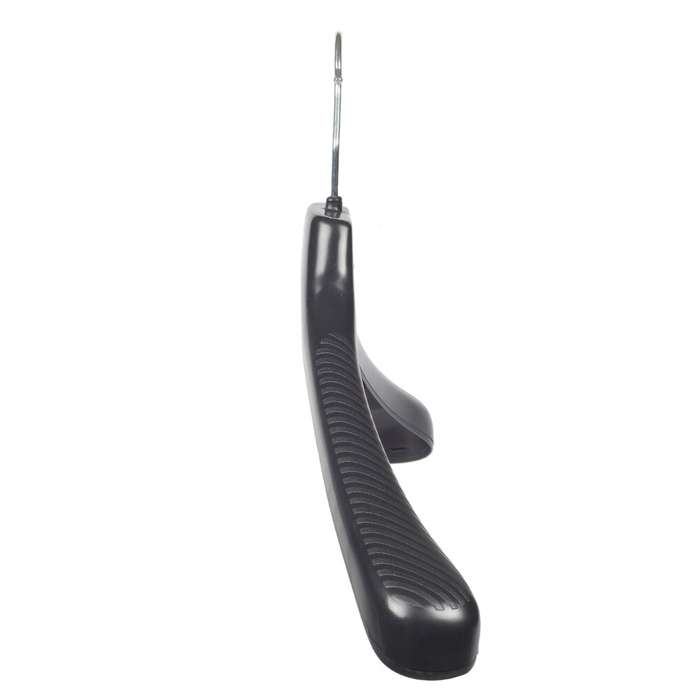 Mantelhanger - Kostuumhanger - Jassenhanger - Volwassenen - LS39 - 10 Stuks - Kunststof - Zwart - Gebogen Model - Schouderverbreding 5 cm - 39 cm - Kledinghanger - Kleerhanger - LS-Serie