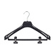 Mantelhanger - Kostuumhanger - Jassenhanger - Volwassenen - LS42 - 50 Stuks - Kunststof - Zwart - Gebogen Model - Schouderverbreding 5 cm - Anti-slip Knijpers - 42 cm - Kledinghanger - Kleerhanger - LS-Serie Mantelhanger - Kostuumhanger - Jassenhanger - Volwassenen - LS42 - 50 Stuks - Kunststof - Zwart - Gebogen Model - Schouderverbreding 5 cm - Anti-slip Knijpers - 42 cm - Kledinghanger - Kleerhanger - LS-Serie