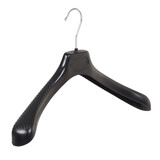 Mantelhanger - Kostuumhanger - Jassenhanger - Volwassenen - LS42 - 30 Stuks - Kunststof - Zwart - Gebogen Model - Schouderverbreding 5 cm - 42 cm - Kledinghanger - Kleerhanger - LS-Serie