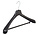 Mantelhanger - Kostuumhanger - Jassenhanger - Volwassenen - LS45 - 20 Stuks - Kunststof - Zwart - Gebogen Model - Schouderverbreding 5 cm - Broeklat - 45 cm - Kledinghanger - Kleerhanger - LS-Serie