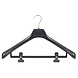 Mantelhanger - Kostuumhanger - Jassenhanger - Volwassenen - LS45 - 10 Stuks - Kunststof - Zwart - Gebogen Model - Schouderverbreding 5 cm - Anti-slip Knijpers - 45 cm - Kledinghanger - Kleerhanger - LS-Serie Mantelhanger - Kostuumhanger - Jassenhanger - Volwassenen - LS45 - 10 Stuks - Kunststof - Zwart - Gebogen Model - Schouderverbreding 5 cm - Anti-slip Knijpers - 45 cm - Kledinghanger - Kleerhanger - LS-Serie