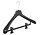Mantelhanger - Kostuumhanger - Jassenhanger - Volwassenen - LS48 - 20 Stuks - Kunststof - Zwart - Gebogen Model - Schouderverbreding 5 cm - Anti-slip Knijpers - 48 cm - Kledinghanger - Kleerhanger - LS-Serie