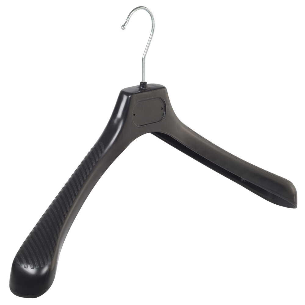 Mantelhanger - Kostuumhanger - Jassenhanger - Volwassenen - LS48 - 50 Stuks - Kunststof - Zwart - Gebogen Model - Schouderverbreding 5 cm - 48 cm - Kledinghanger - Kleerhanger - LS-Serie Mantelhanger - Kostuumhanger - Jassenhanger - Volwassenen - LS48 - 50 Stuks - Kunststof - Zwart - Gebogen Model - Schouderverbreding 5 cm - 48 cm - Kledinghanger - Kleerhanger - LS-Serie
