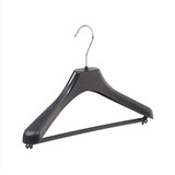 Mantelhanger - Kostuumhanger - Jassenhanger - Kinderen - LX36 - 10 Stuks - Kunststof - Zwart - Gebogen Model - Schouderverbreding 4,2 cm - Broeklat - 36 cm - Kinderhanger - Kledinghanger - Kleerhanger - LX-Serie