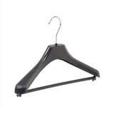 Mantelhanger - Kostuumhanger - Jassenhanger - Kinderen - LX36 - 30 Stuks - Kunststof - Zwart - Gebogen Model - Schouderverbreding 4,2 cm - Broeklat - 36 cm - Kinderhanger - Kledinghanger - Kleerhanger - LX-Serie