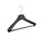 Mantelhanger - Kostuumhanger - Jassenhanger - Kinderen - LX36 - 40 Stuks - Kunststof - Zwart - Gebogen Model - Schouderverbreding 4,2 cm - Broeklat met Schuim - 36 cm - Kinderhanger - Kledinghanger - Kleerhanger - LX-Serie