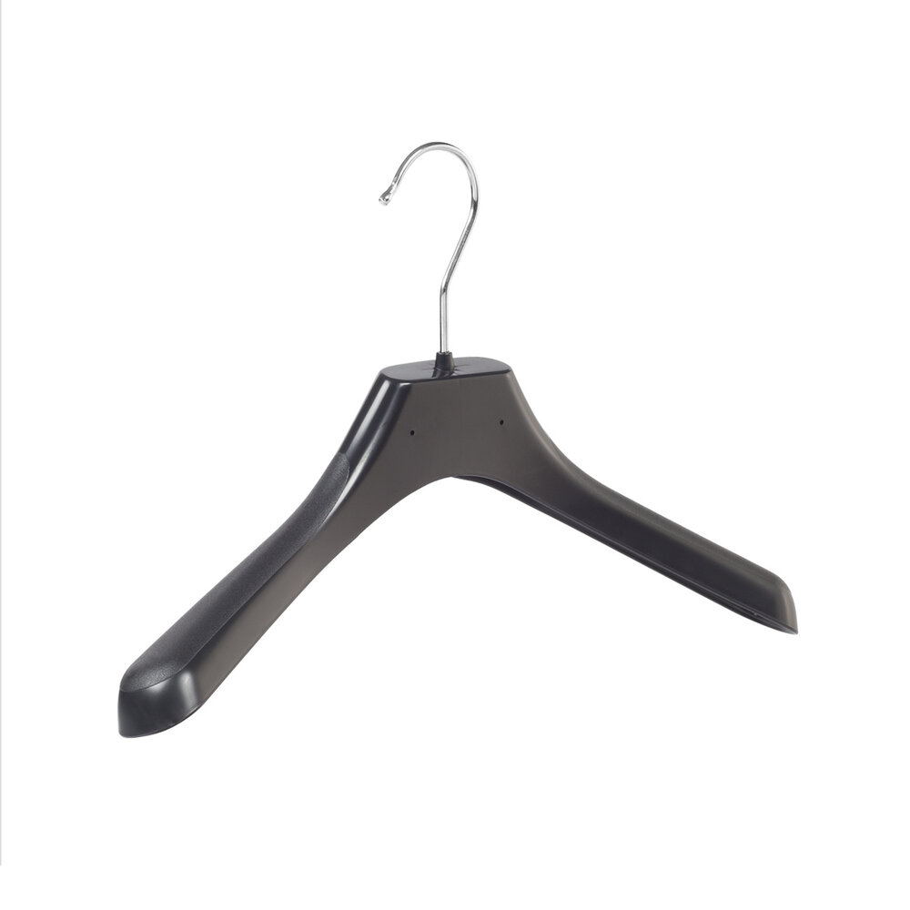 Mantelhanger - Kostuumhanger - Jassenhanger - Kinderen - LX36 - 40 Stuks - Kunststof - Zwart - Gebogen Model - Schouderverbreding 4,2 cm - 36 cm - Kinderhanger - Kledinghanger - Kleerhanger - LX-Serie
