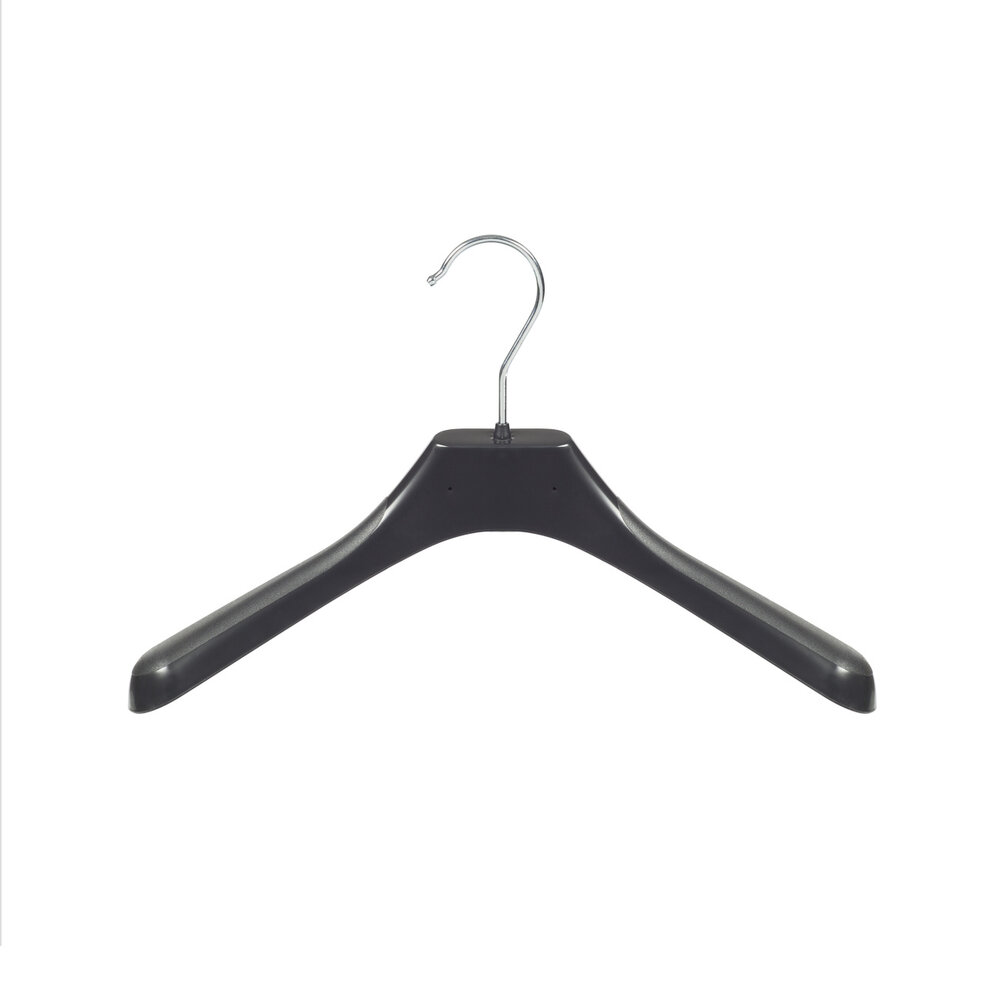 Mantelhanger - Kostuumhanger - Jassenhanger - Kinderen - LX36 - 40 Stuks - Kunststof - Zwart - Gebogen Model - Schouderverbreding 4,2 cm - 36 cm - Kinderhanger - Kledinghanger - Kleerhanger - LX-Serie