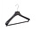 Mantelhanger - Kostuumhanger - Jassenhanger - Volwassenen - LX39 - 10 Stuks - Kunststof - Zwart - Gebogen Model - Schouderverbreding 4,2 cm - Broeklat - 39 cm - Kledinghanger - Kleerhanger - LX-Serie