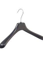 Mantelhanger - Kostuumhanger - Jassenhanger - Volwassenen - LX39 - 30 Stuks - Kunststof - Zwart - Gebogen Model - Schouderverbreding 4,2 cm - 39 cm - Kledinghanger - Kleerhanger - LX-Serie