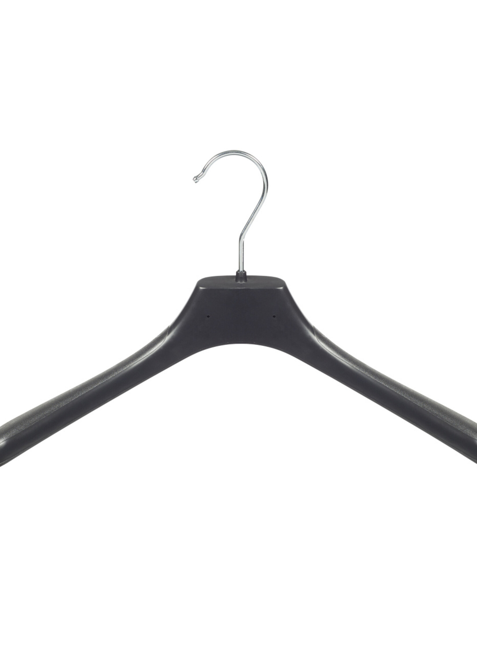 Mantelhanger - Kostuumhanger - Jassenhanger - Volwassenen - LX39 - 30 Stuks - Kunststof - Zwart - Gebogen Model - Schouderverbreding 4,2 cm - 39 cm - Kledinghanger - Kleerhanger - LX-Serie