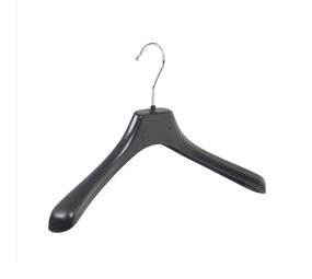 Mantelhanger - Kostuumhanger - Jassenhanger - Volwassenen - LX39 - 40 Stuks - Kunststof - Zwart - Gebogen Model - Schouderverbreding 4,2 cm - 39 cm - Kledinghanger - Kleerhanger - LX-Serie