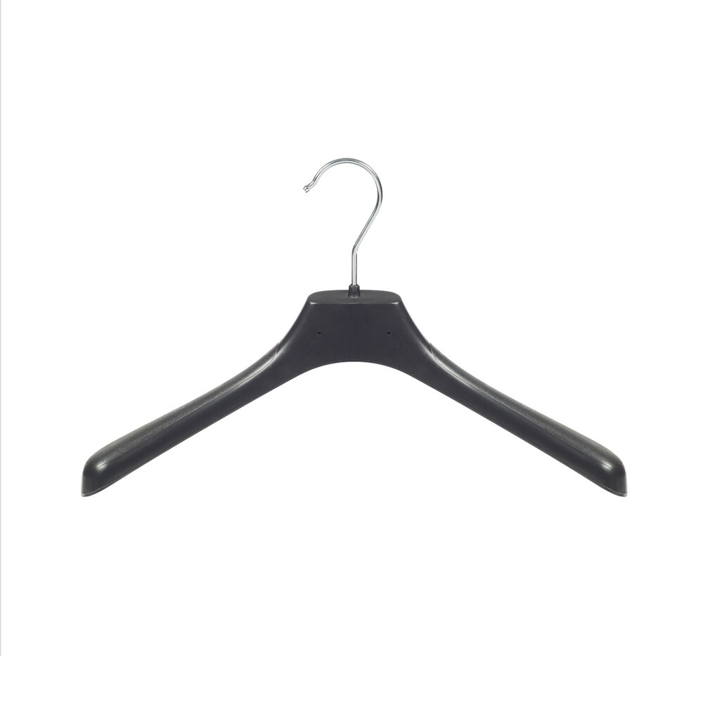 Mantelhanger - Kostuumhanger - Jassenhanger - Volwassenen - LX39 - 50 Stuks - Kunststof - Zwart - Gebogen Model - Schouderverbreding 4,2 cm - 39 cm - Kledinghanger - Kleerhanger - LX-Serie