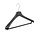 Mantelhanger - Kostuumhanger - Jassenhanger - Volwassenen - LX42 - 30 Stuks - Kunststof - Zwart - Gebogen Model - Schouderverbreding 4,2 cm - Broeklat - 42 cm - Kledinghanger - Kleerhanger - LX-Serie