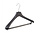 Mantelhanger - Kostuumhanger - Jassenhanger - Volwassenen - LX42 - 20 Stuks - Kunststof - Zwart - Gebogen Model - Schouderverbreding 4,2 cm - Broeklat met Schuim - 42 cm - Kledinghanger - Kleerhanger - LX-Serie